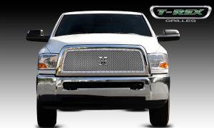 2010-2012 Dodge Ram Pick Up 2500 / 3500 T-Rex X-Metal Series - Studded Main Grille - Custom 1 Piece Full Opening - Polished SS (Requires Cutting Center Bars)