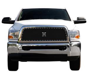 2010-2012 Dodge Ram Pick Up 2500 / 3500 T-Rex X-Metal Series - Studded Main Grille - Custom 1 Piece Full Opening - All Black (Requires Cutting Center Bars)