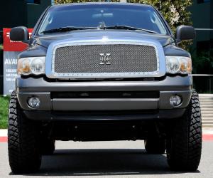 2009-2012 Dodge Ram Pick Up 1500 T-Rex X-Metal Series - Polished SS Studded Main Grille - Custom 1 Piece Opening (Requires Cutting Center Bars)