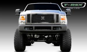 2008-2010 Ford Super Duty T-Rex X-Metal Series - Studded Main Grille - All Black - 3 Piece