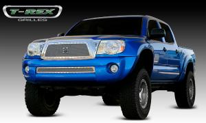 2005-2010 Toyota Tacoma T-Rex X-Metal Series - Studded Main Grille - Polished SS (Includes 2 Small Triangle Grille Inserts)