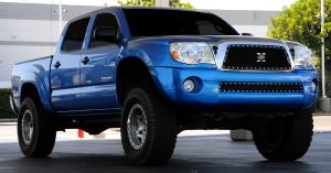 2005-2010 Toyota Tacoma T-Rex X-Metal Series - Studded Main Grille - All Black (Includes 2 Small Triangle Grille Inserts)