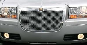 2005-2010 Chrysler 300 T-Rex Hybrid Series Grille With Wire Mesh - Polished