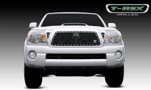 2005-2010 Toyota Tacoma T-Rex Urban Assault Grunt - Studded Main Grille With Soldier - Black OPS Flat Black (Includes 2 Small Triangle Grille Inserts)