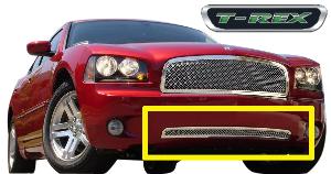 05-10 Dodge Charger T-Rex Hybrid Series Mesh Bumper Grille - Polished, Aluminum