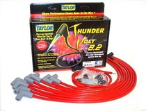 83-89 Mitsubishi Montero 2.6L 4 Cylinder, 83-89 Mitsubishi Starion 2.6L 4 Cylinder, 84-89 Chrysler Conquest 2.6L 4 Cylinder, 85-89 Mitsubishi Mighty Max 2.0L, 2.6L 4 Cylinder Taylor Thundervolt Spark Plug Wires - 8.2mm Custom 4 Cyl Red