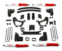 86-89 Toyota 4Runner Dlx,  Sr5, 86-95 Toyota Pickup Base,  Dlx,  Sht Bd Dlx Exc,  Sr5 Tuff Country Lift Kit - (4 in. w/3.75 in. ID Rear UBolts) (Includes U-Bolts/3 in. Blocks/Add-A-Leaf/Center Pins/Shock Bushing;