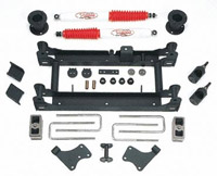 00-04 Toyota Tundra Base Tuff Country Lift Kit - (4.5 in.) (IncludesUpper Ball Joint Spacer, Strut Spacers, Subframe, Skid Plate, Spindle Bracket, St Gear Bracket, Brake Cable Extension, Diff Drop, Sway Bar Drop, St Shift Extension, Blocks)