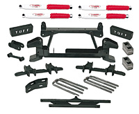 88-98 Gmc K3500 Pickup Base,  Sierra Xc,  Sierra, 88-98 K3500 Pickup Base Tuff Country Lift Kit - (4 in.) (Includes Subframe, U-Bolt Kit, Steering Control Link, Steering Assistance, Control Arm Bracket, Differential Bracket, Torsion Bar Drop Block, Poly Bag, Sleeve Bag, 4 in. Blocks, Brake Line Extension Kit, Hardware Bag;