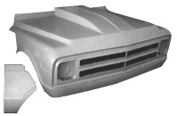 67-72 Chevrolet Truck US Body Source Front End for Body Shell - Heavy Duty, Above w/ Grill/Roll Pan