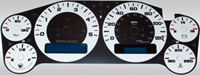 07-08 Chevrolet Silverado 2500, 120 MPH Diesel US Speedo Gauge Faces - Daytona GA (White)