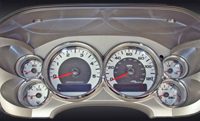 07-08 Chevrolet Silverado 2500, 120 MPH Diesel US Speedo Gauge Faces - Daytona GA (Silver)