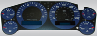 07-08 Chevrolet Silverado 2500, 120 MPH Diesel US Speedo Gauge Faces - Daytona GA (Blue)