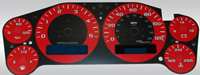 07-08 Chevrolet Silverado 2500, 120 MPH Diesel US Speedo Gauge Faces - Daytona GA (Red)