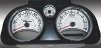 05-08 Chevrolet Cobalt, 120 MPH, 8000 Tach US Speedo Gauge Faces - Daytona GA (White)