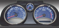 05-08 Chevrolet Cobalt, 120 MPH, 8000 Tach US Speedo Gauge Faces - Daytona GA (Blue)