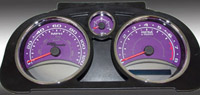 05-08 Chevrolet Cobalt, 120 MPH, 8000 Tach US Speedo Gauge Faces - Daytona GA (Purple)