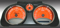 05-08 Chevrolet Cobalt, 120 MPH, 8000 Tach US Speedo Gauge Faces - Daytona GA (Orange)