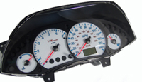 99-05 Ford Focus, w/ Tach US Speedo Gauge Faces - Daytona GA (White)