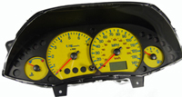 99-05 Ford Focus, w/ Tach US Speedo Gauge Faces - Daytona GA (Yellow)