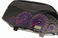 99-05 Ford Focus, w/ Tach US Speedo Gauge Faces - Daytona GA (Purple)