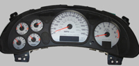 00-05 Chevrolet Monte Carlo, 6 GA Model, Only 140 MPH US Speedo Gauge Faces - Daytona GA (Silver)