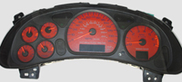00-05 Chevrolet Monte Carlo, 6 GA Model, Only 140 MPH US Speedo Gauge Faces - Daytona GA (Red)