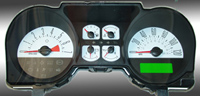 05-08 Ford Mustang, 6cyl, 4 GA Pack US Speedo Gauge Faces - Daytona GA (White)