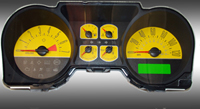 05-08 Ford Mustang, 6cyl, 4 GA Pack US Speedo Gauge Faces - Daytona GA (Yellow)