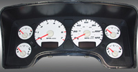 02-05 Dodge Ram, Gas US Speedo Gauge Faces - Daytona GA (White)