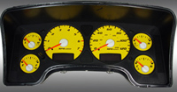 02-05 Dodge Ram, Gas US Speedo Gauge Faces - Daytona GA (Yellow)