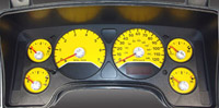 06-07 Dodge Ram, Gas US Speedo Gauge Faces - Daytona GA (Yellow)