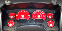 06-07 Dodge Ram, Gas US Speedo Gauge Faces - Daytona GA (Red)