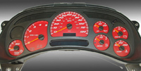 03-05 Chevrolet Silverado 2500, 120 MPH Diesel, 03-05 GMC Sierra 2500 Diesel, 120 MPH, Diesel US Speedo Gauge Faces - Daytona GA (Red)