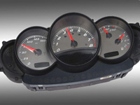 97-00 Porsche Boxster US Speedo Gauge Faces - Stainless Steel SS Kit (White)