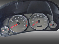 05-07 Cadillac CTS, 160 MPH, 8000 Tach US Speedo Gauge Faces - Stainless Steel SS Kit (White)