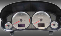 04-07 Cadillac CTS V, 180 MPH, 8000 Tach US Speedo Gauge Faces - Stainless Steel SS Kit (White)