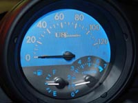 04-07 Scion xB US Speedo Gauge Faces - Stainless Steel SS Kit (Blue)