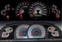 05-06 Toyota Tundra, Automatic US Speedo Gauge Faces - Stainless Steel SS Kit (White)