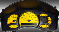 04-07 Nissan Armada, 140 MPH, 7000 Tach, 04-07 Nissan Titan, 140 MPH, 7000 Tach US Speedo Gauge Faces - Daytona GA (Yellow)