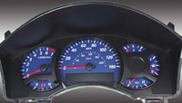 04-07 Nissan Armada, 140 MPH, 7000 Tach, 04-07 Nissan Titan, 140 MPH, 7000 Tach US Speedo Gauge Faces - Daytona GA (Blue)