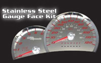03-07 Nissan 350Z, 150 MPH, 8000 Tach US Speedo Gauge Faces - Stainless Steel SS Kit (Blue)