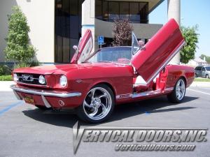 64 1/2-66 Mustang Vertical Doors Inc Lambo Doors - Direct Bolt On Kit