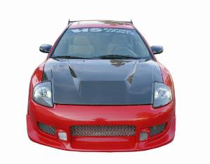 2000-2005 Mitsubishi Eclipse 2dr VIS Carbon Fiber Hood - Invader Style