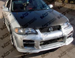 2000-2003 Nissan Sentra 4dr VIS Carbon Fiber Hood - OEM Style