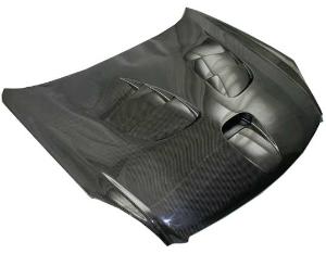 2003-2007 Infiniti G35 2dr VIS Carbon Fiber Hood - Fuzion Style