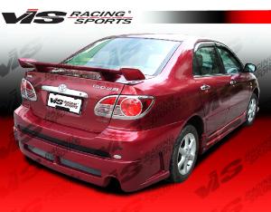 03-08 Toyota Corolla 4dr VIS Racing Paintable Wings - Fuzion Spoiler