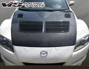2004-2012 Mazda RX8 2dr VIS Racing Carbon Fiber Hood - Razor