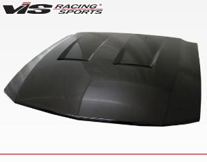 2005-2009 Ford MUSTANG 2dr VIS Carbon Fiber Hood - Heat Extractor Style