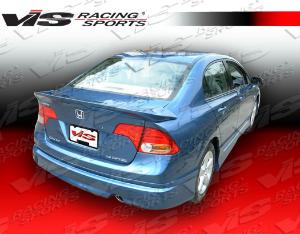 06-08 Honda Civic 4dr VIS Racing Paintable Wings - Fuzion Spoiler